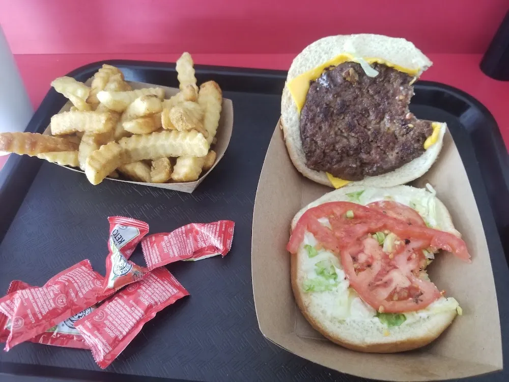 Cheese Burger and Fries